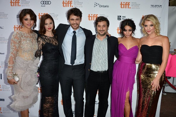 Harmony Korine, James Franco, Vanessa Hudgens, Selena Gomez, Ashley Benson and Rachel Korine at event of Spring Breakers