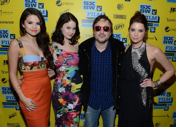 Harmony Korine, Selena Gomez, Ashley Benson and Rachel Korine at event of Spring Breakers