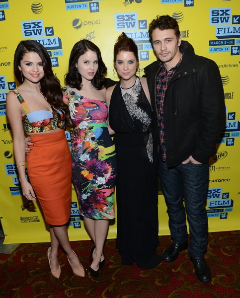 James Franco, Selena Gomez, Ashley Benson and Rachel Korine at event of Spring Breakers