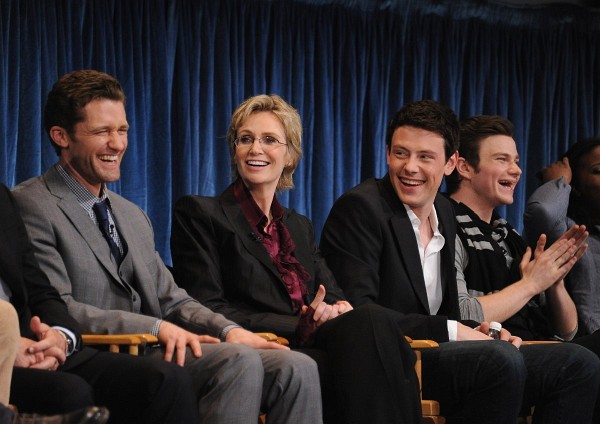 Jane Lynch, Matthew Morrison and Cory Monteith at event of Glee