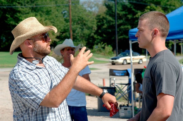 Justin Timberlake and Craig Brewer in Black Snake Moan