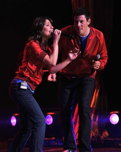 Lea Michele and Cory Monteith at event of Glee