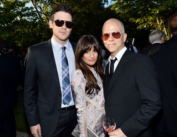 Lea Michele, Ryan Murphy and Cory Monteith