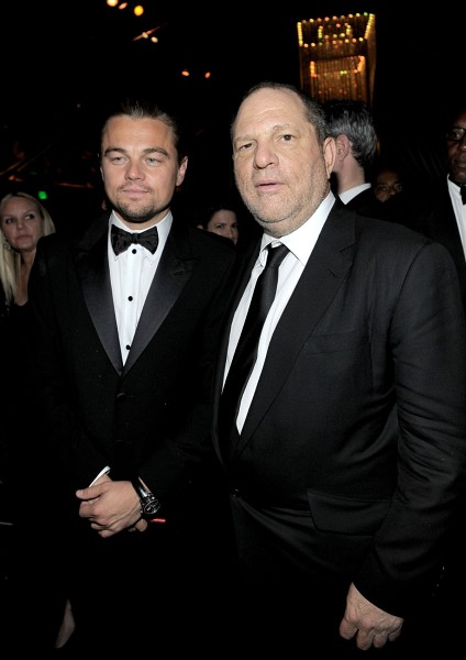 Leonardo DiCaprio and Harvey Weinstein