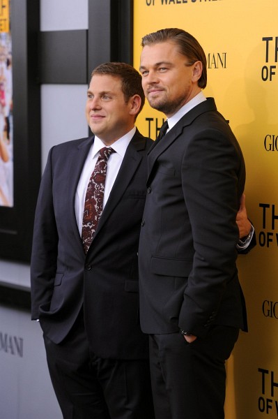 Leonardo DiCaprio and Jonah Hill at event of The Wolf of Wall Street