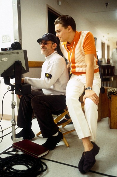 Leonardo DiCaprio and Steven Spielberg in Catch Me If You Can