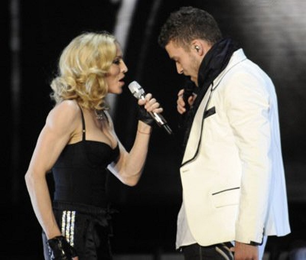 Madonna and Justin Timberlake at event of Madonna: Live from Roseland Ballroom