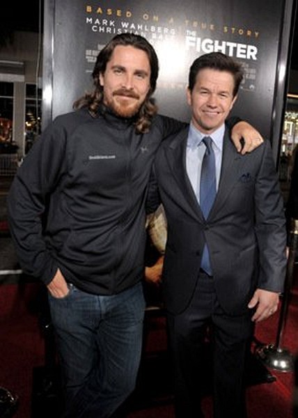 Mark Wahlberg and Christian Bale at event of The Fighter