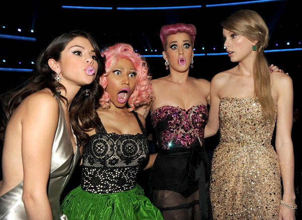 Selena Gomez, Taylor Swift, Katy Perry and Nicki Minaj