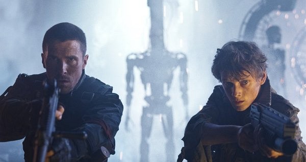 Still of Christian Bale and Anton Yelchin in Terminator Salvation