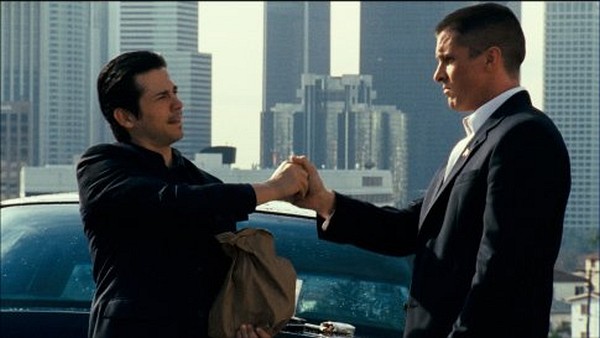 Still of Christian Bale and Freddy Rodríguez in Harsh Times