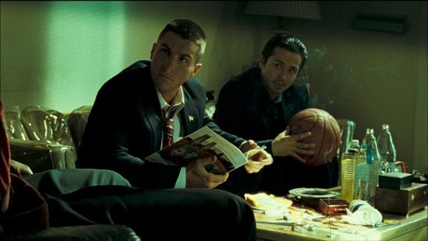 Still of Christian Bale and Freddy Rodríguez in Harsh Times
