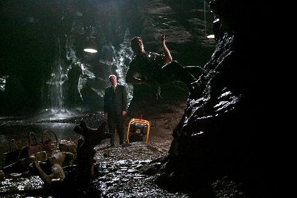 Still of Christian Bale and Michael Caine in Batman Begins