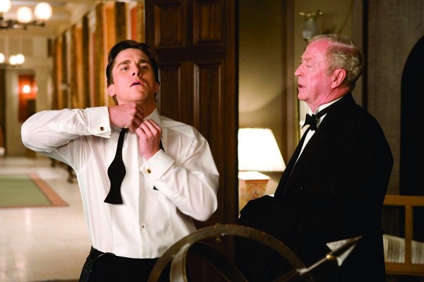 Still of Christian Bale and Michael Caine in Batman Begins