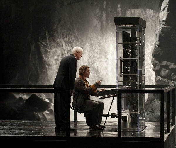 Still of Christian Bale and Michael Caine in The Dark Knight Rises