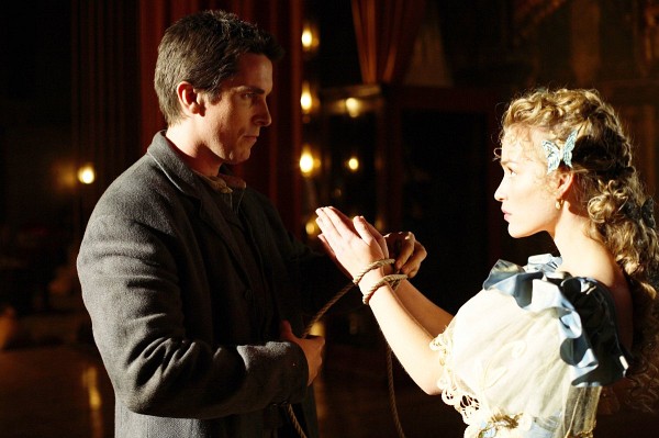 Still of Christian Bale and Piper Perabo in The Prestige