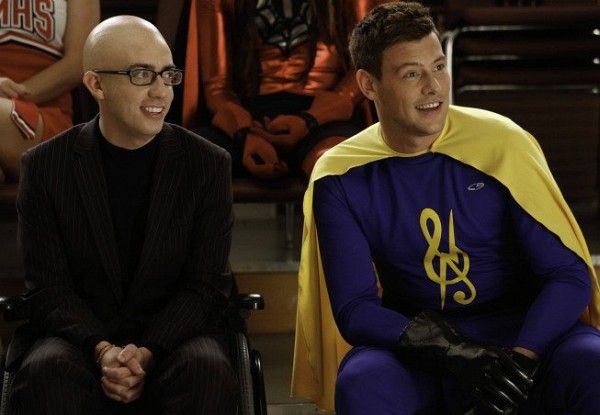 Still of Cory Monteith and Kevin McHale in Glee