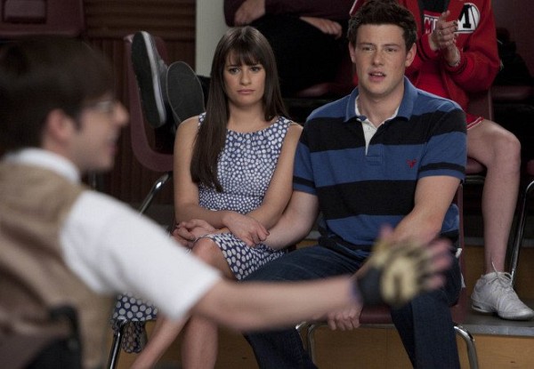 Still of Cory Monteith and Rachel Lea in Glee