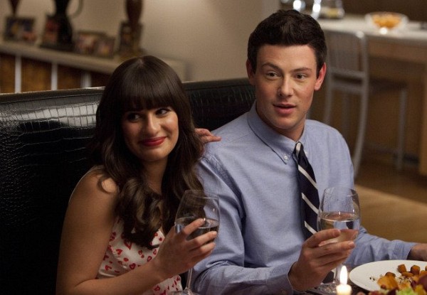 Still of Cory Monteith and Rachel Lea in Glee