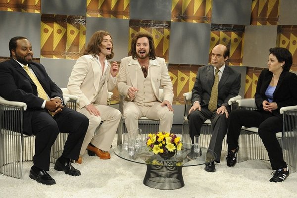 Still of Justin Timberlake, Fred Armisen, Jimmy Fallon, Kenan Thompson and Abby Elliott in Saturday Night Live