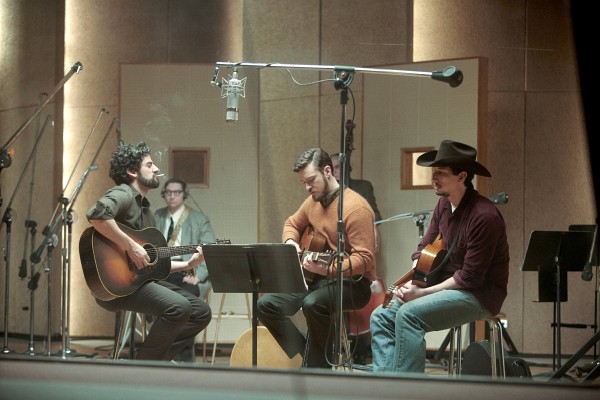 Still of Justin Timberlake, Oscar Isaac and Adam Driver in Inside Llewyn Davis