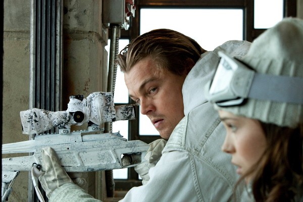 Still of Leonardo DiCaprio and Ellen Page in Inception