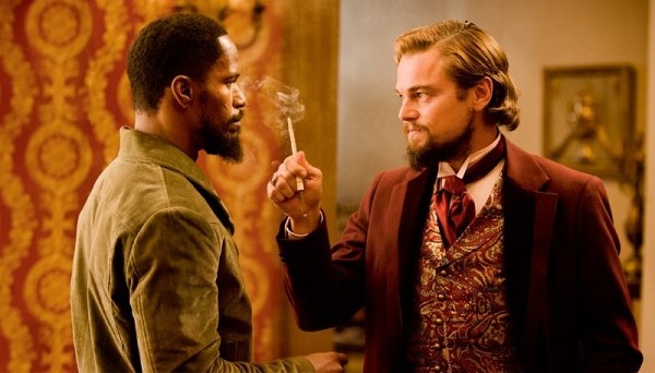 Still of Leonardo DiCaprio and Jamie Foxx in Django Unchained