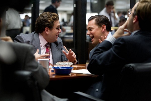 Still of Leonardo DiCaprio and Jonah Hill in The Wolf of Wall Street