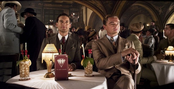 Still of Leonardo DiCaprio and Tobey Maguire in The Great Gatsby