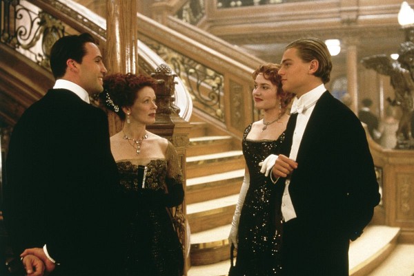 Still of Leonardo DiCaprio, Kate Winslet, Billy Zane and Frances Fisher in Titanic