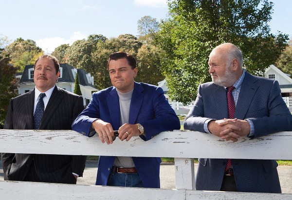 Still of Leonardo DiCaprio, Rob Reiner and Jon Favreau in The Wolf of Wall Street