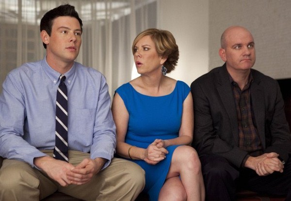 Still of Mike O'Malley, Romy Rosemont and Cory Monteith in Glee