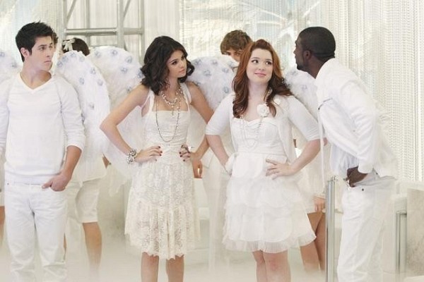 Still of Ransford Doherty, Jennifer Stone, David Henrie and Selena Gomez in Wizards of Waverly Place