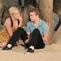 Still of Angus T. Jones and Miley Cyrus in Two and a Half Men