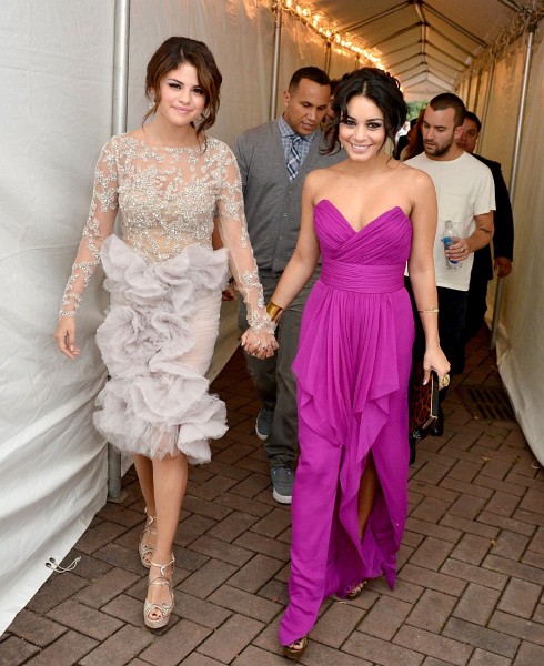 Vanessa Hudgens and Selena Gomez at event of Spring Breakers