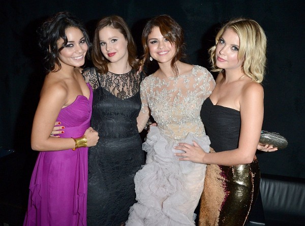 Vanessa Hudgens, Selena Gomez, Ashley Benson and Rachel Korine at event of Spring Breakers